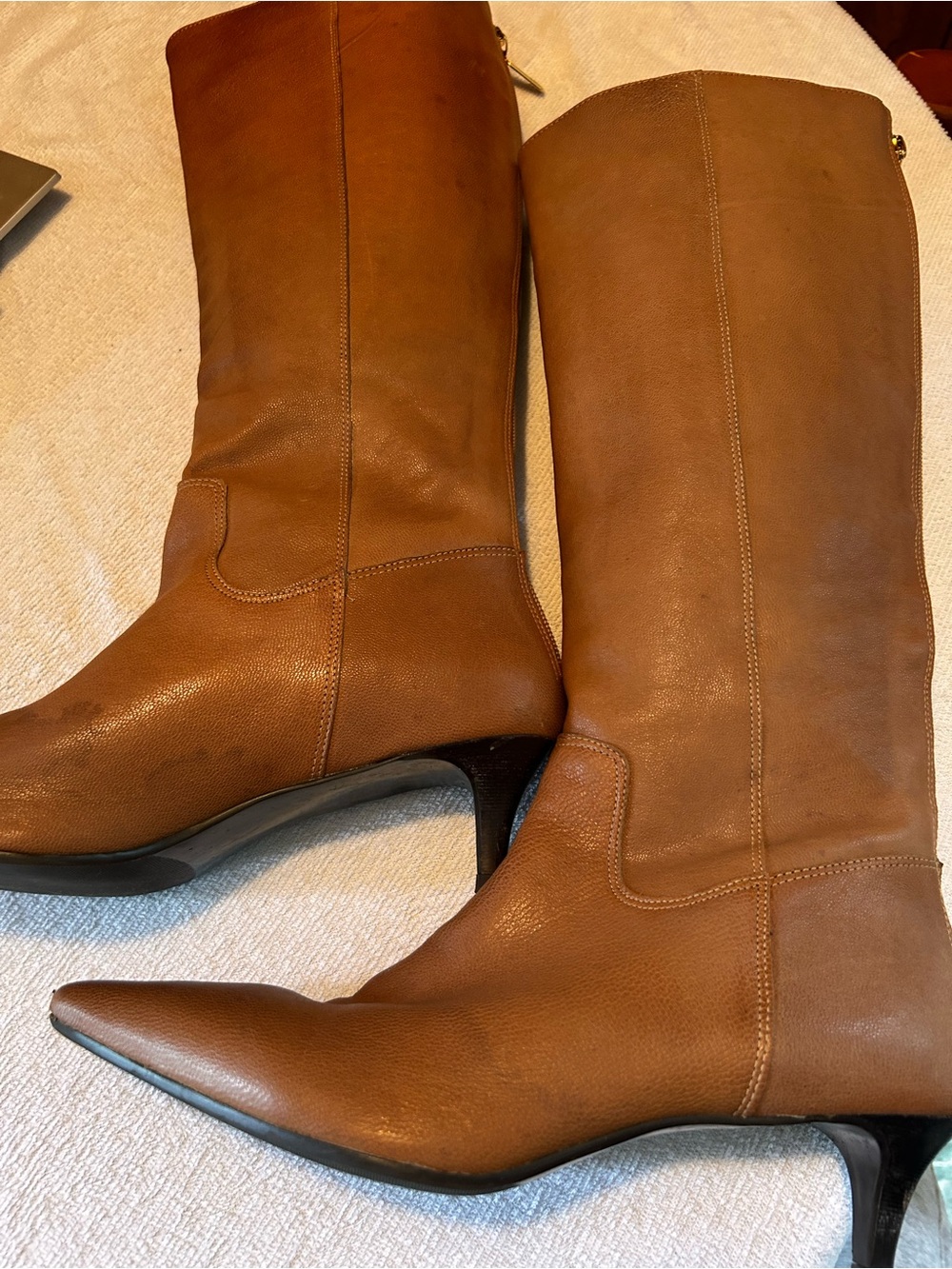 New Dress Boots with 2” heel and stylish back zip closure! Perfect Fall color!